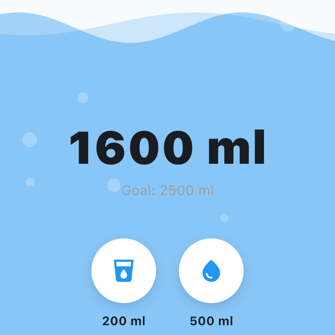 Hydrate Me Tracking Interface